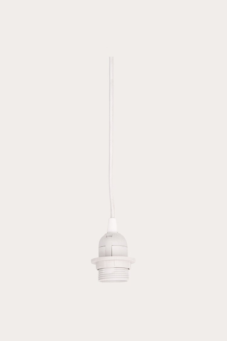 Product Image for Lampsladd Textil vit sockel