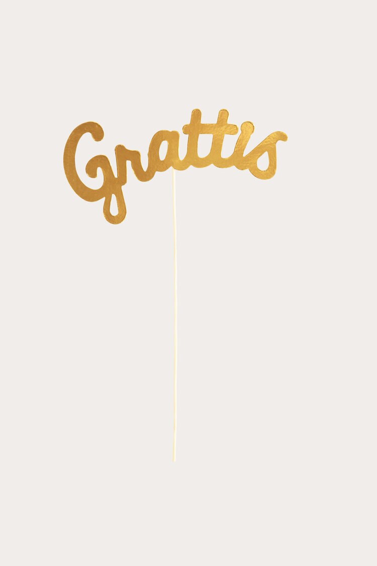 Product Image for Tårtdekoration Grattis gold