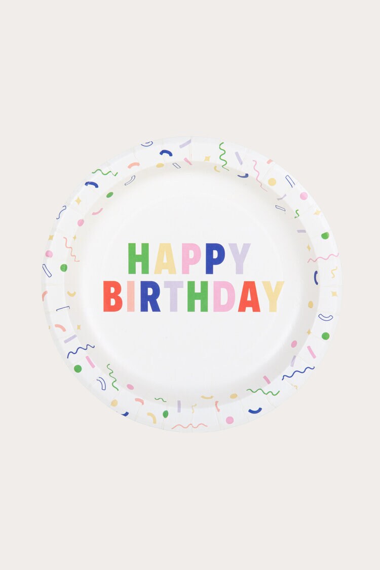 Product Image for Papperstallrik Happy birthday