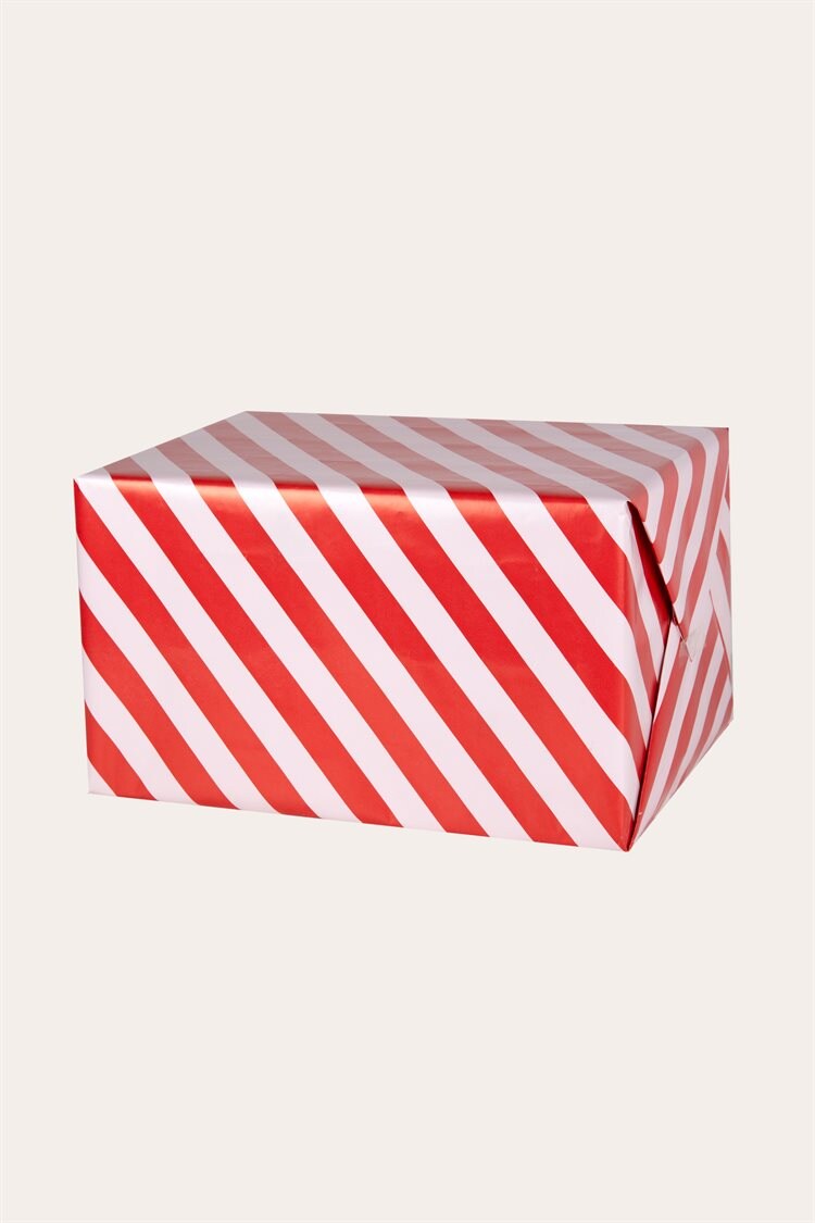 Product Image for Presentpapper STRIPE röd/lavendel