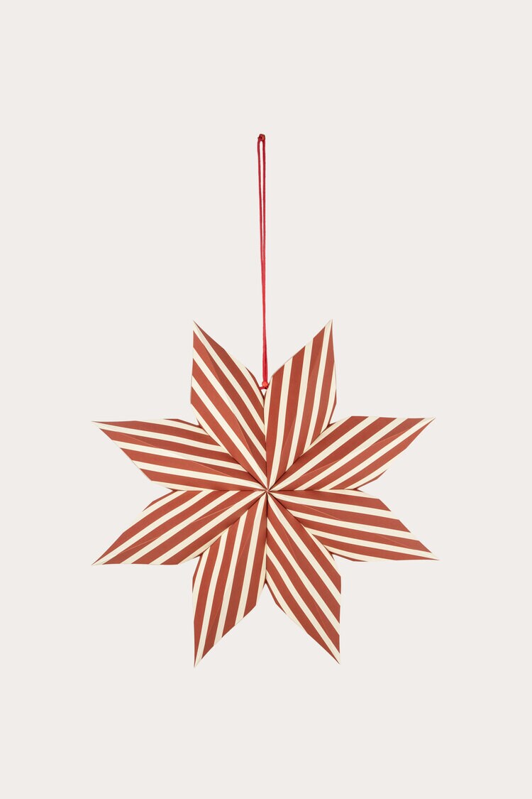 Product Image for Adventsstjärna ROSA VIT/RÖDA RÄNDER