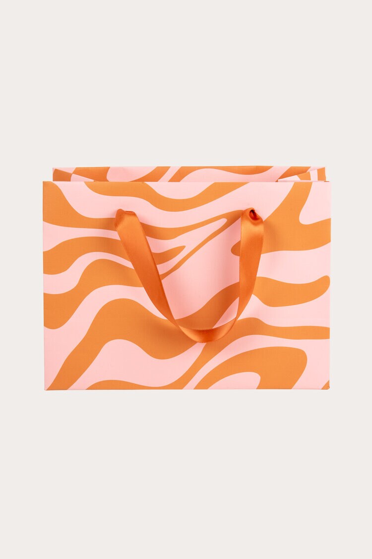 Product Image for Presentpåse Stream rosa/senapsgul