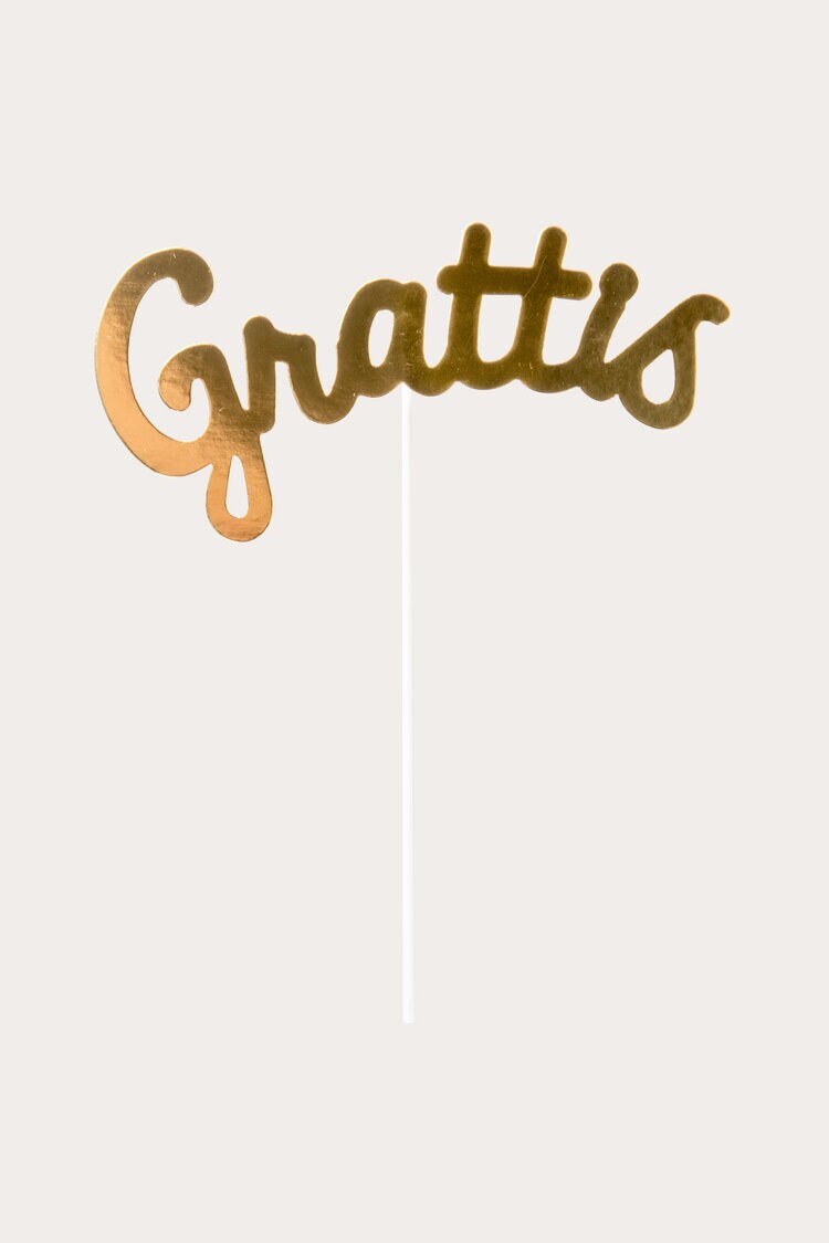 Product Image for Tårtdekoration Grattis guld