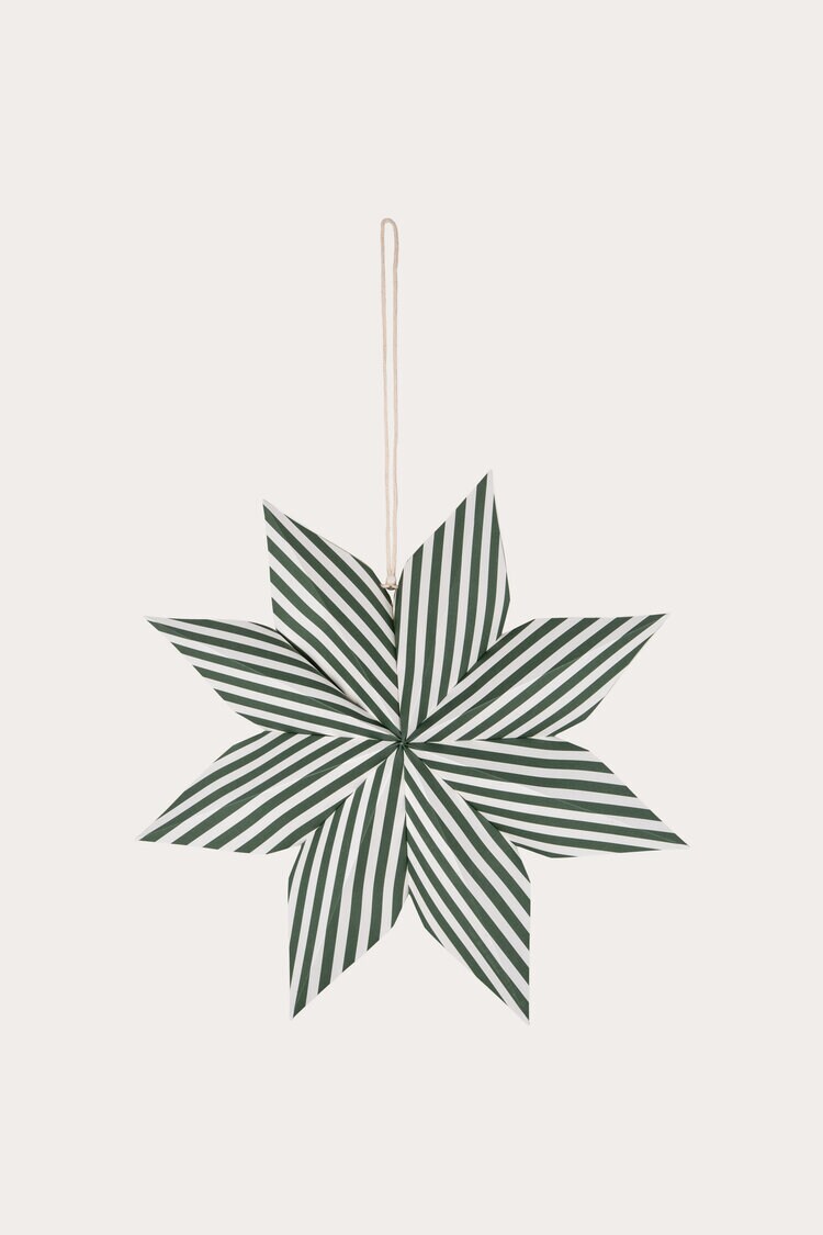 Product Image for Adventsstjärna Linjär grön/vit