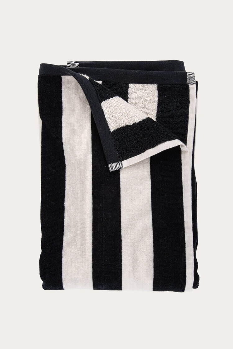 Product Image for Badhandduk Ralf svart/krämvit
