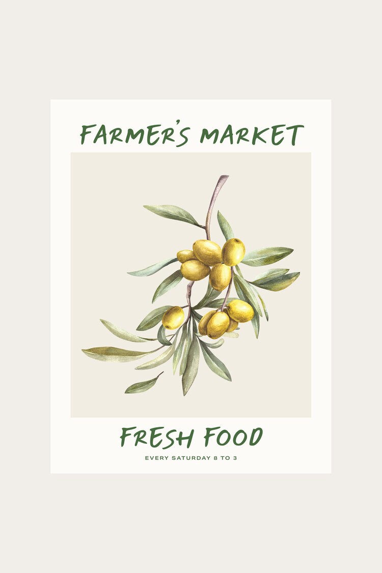 Product Image for Poster Lemons farmers market
