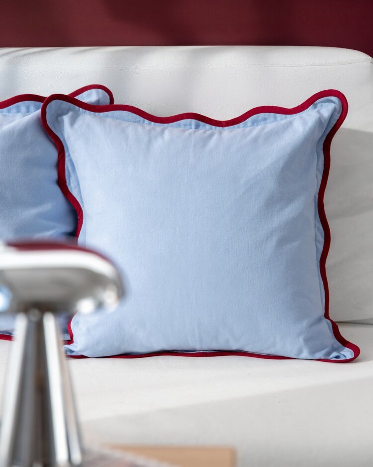 Product Image for Kuddfodral Wave ljusblå/burgundy