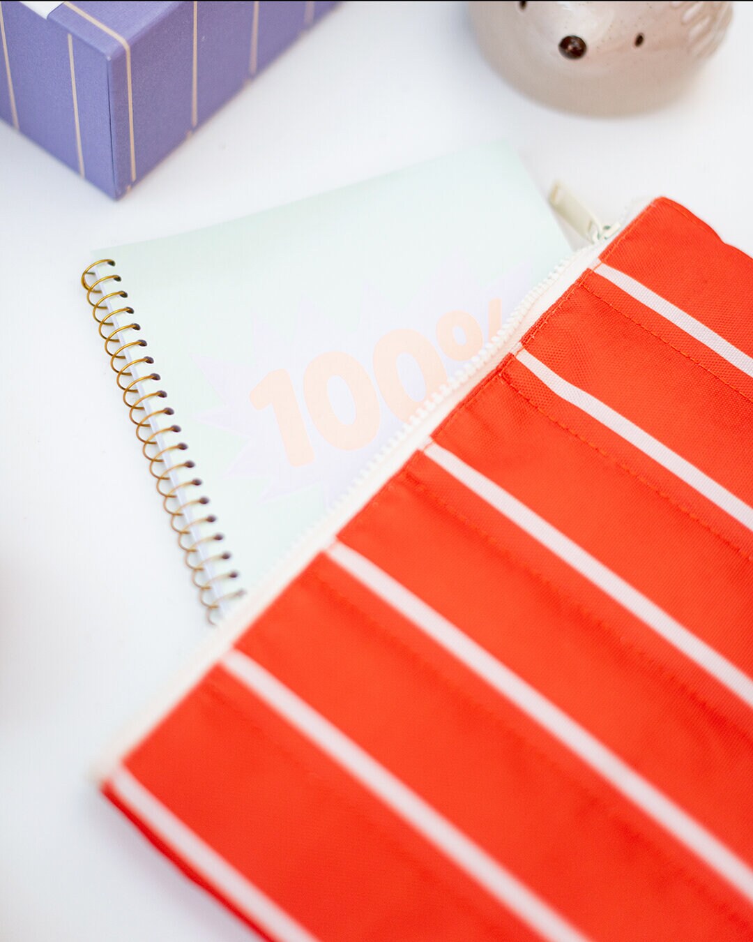 Quiltad pouch STRIPE