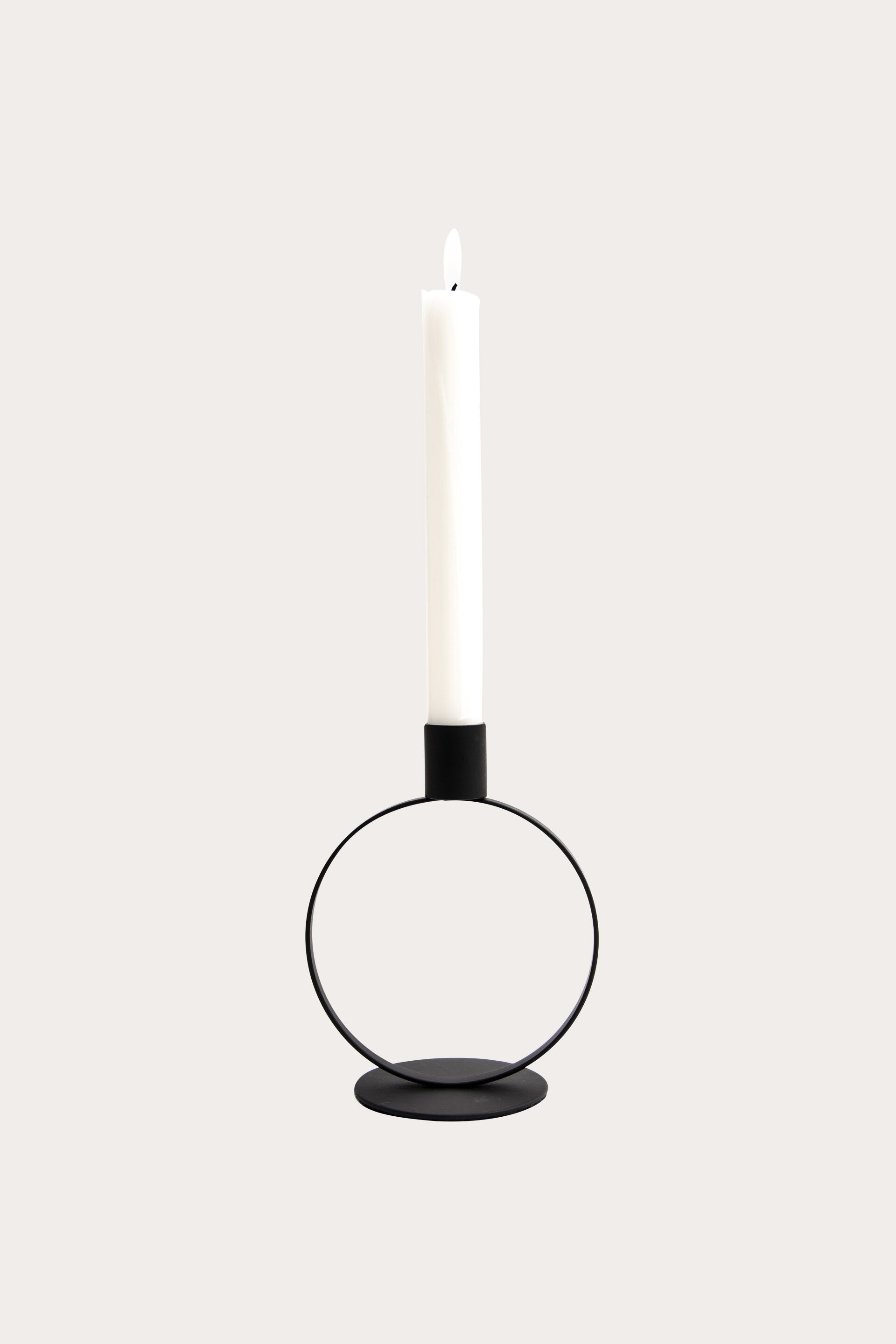 Ljusstake ROUND SVART