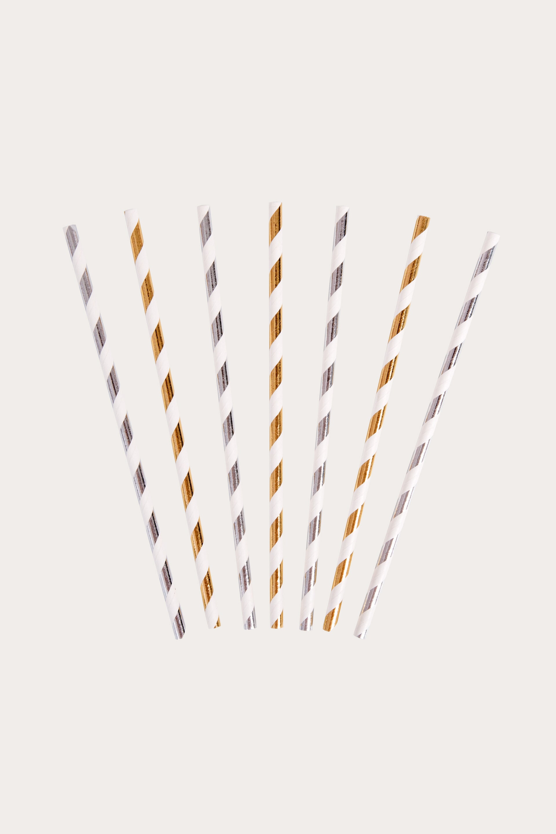Papperssugrör STRIPE gold/silver