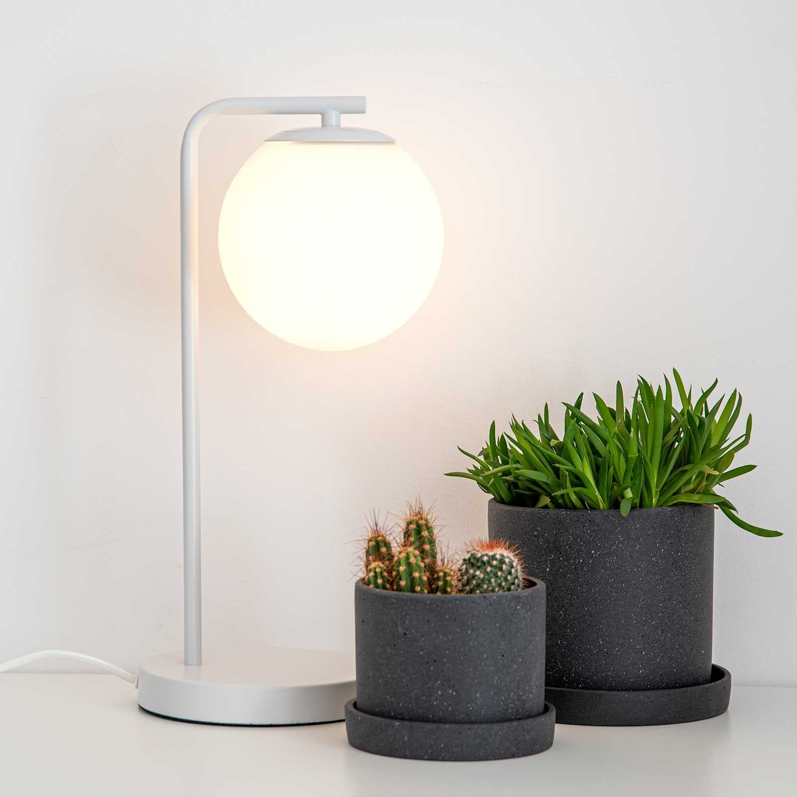 Bordslampa GLOB VIT