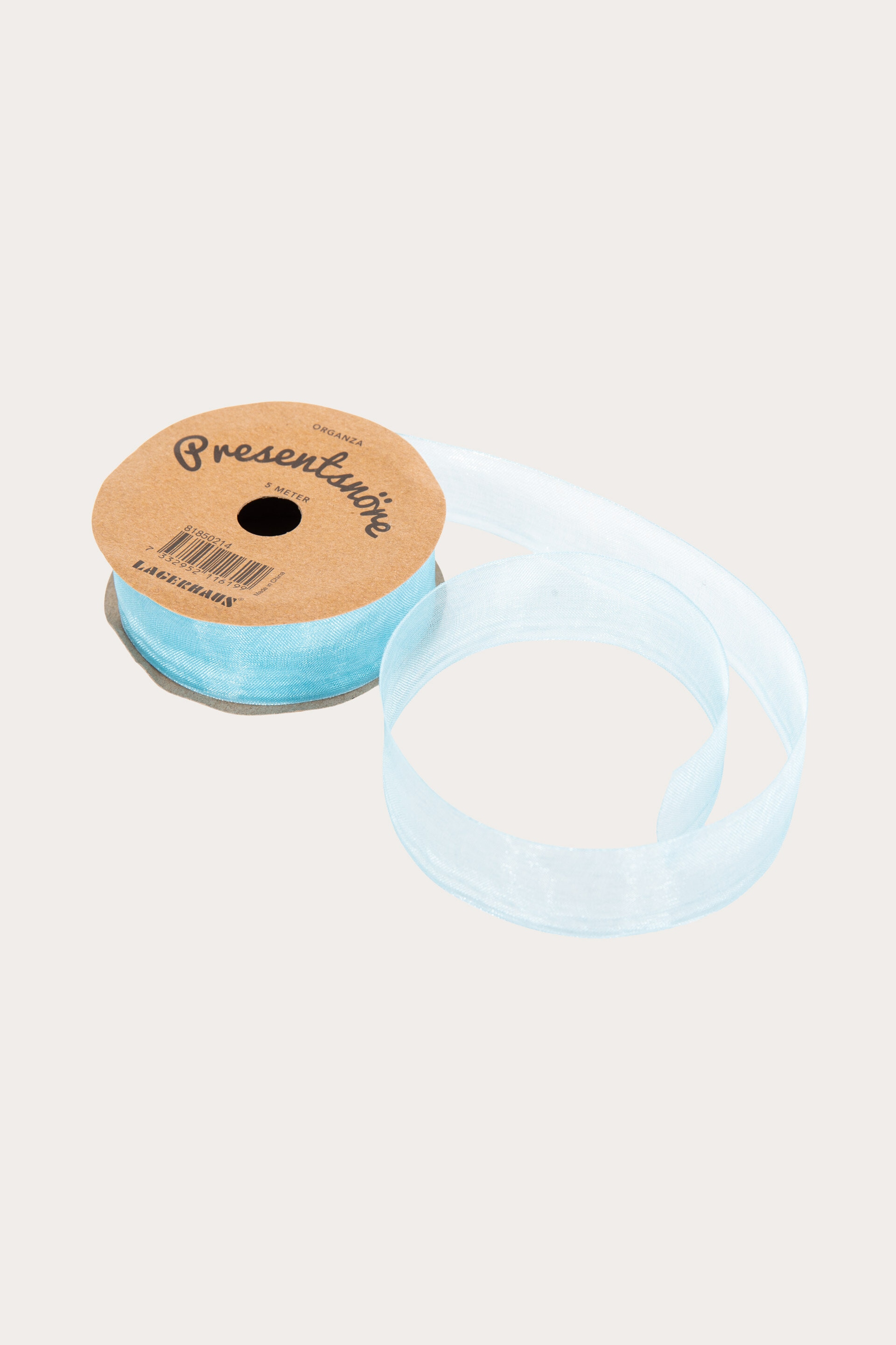 Presentband ORGANZA LJUSBLÅ