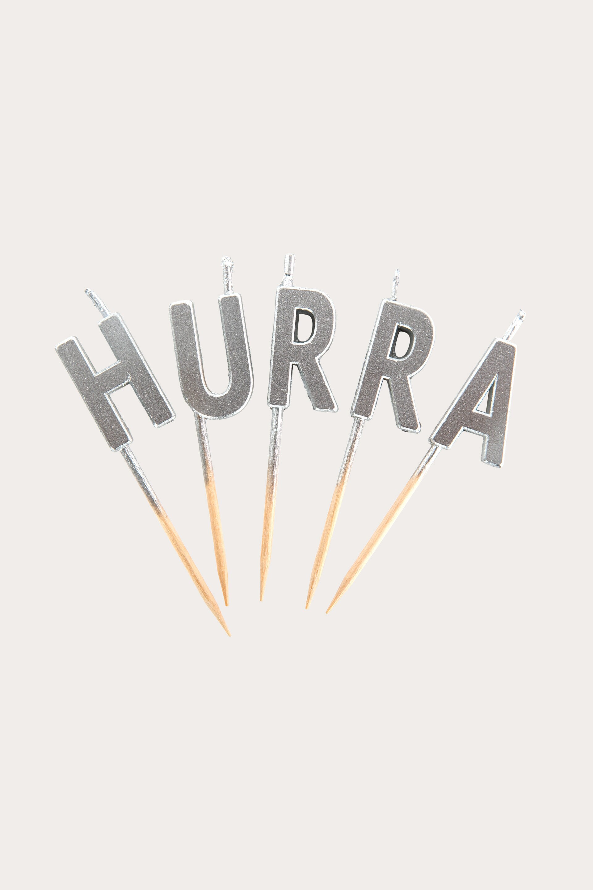 Tårtljus  HURRA SILVER
