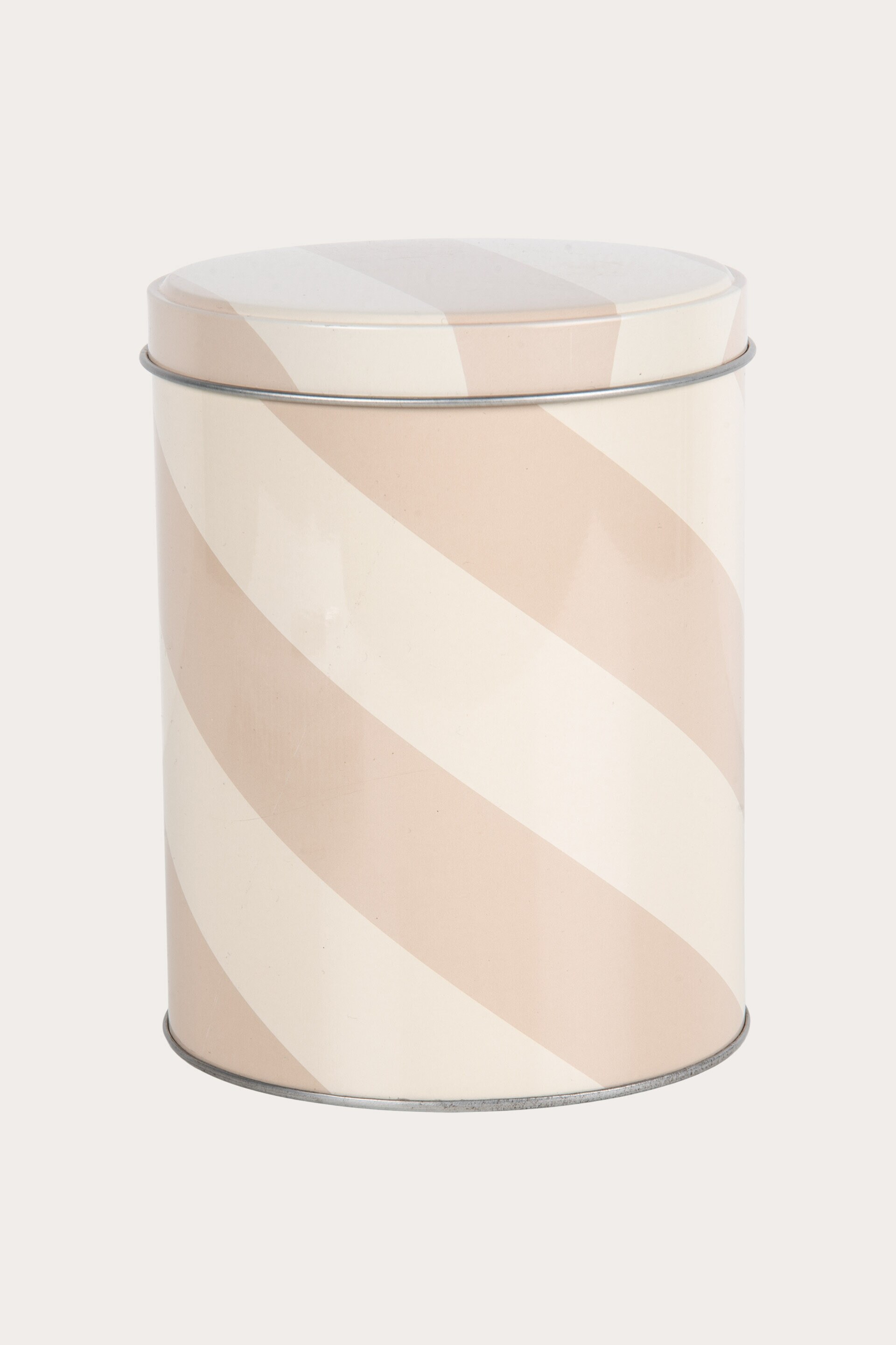 Plåtburk POLKA beige liten