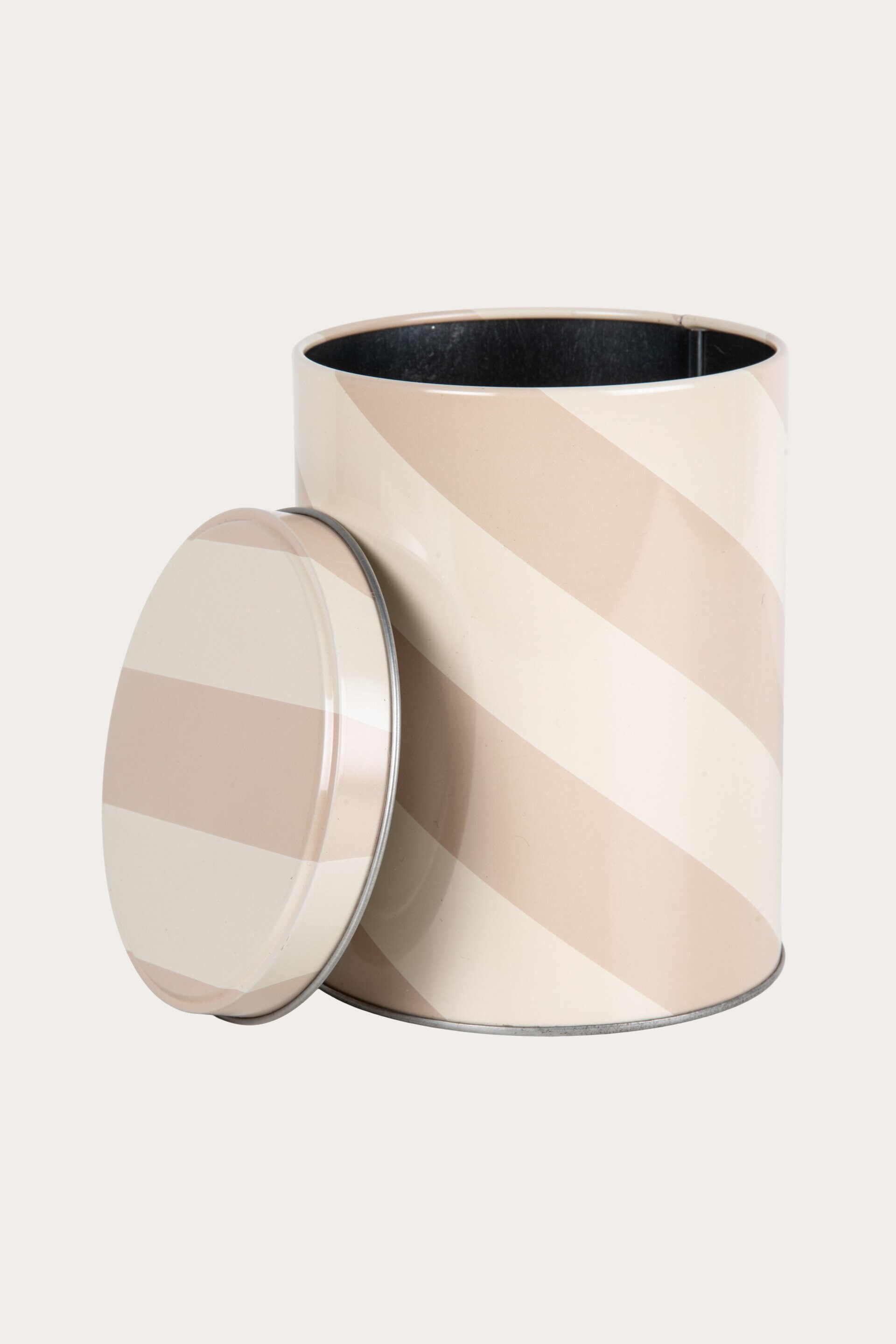 Plåtburk POLKA beige liten