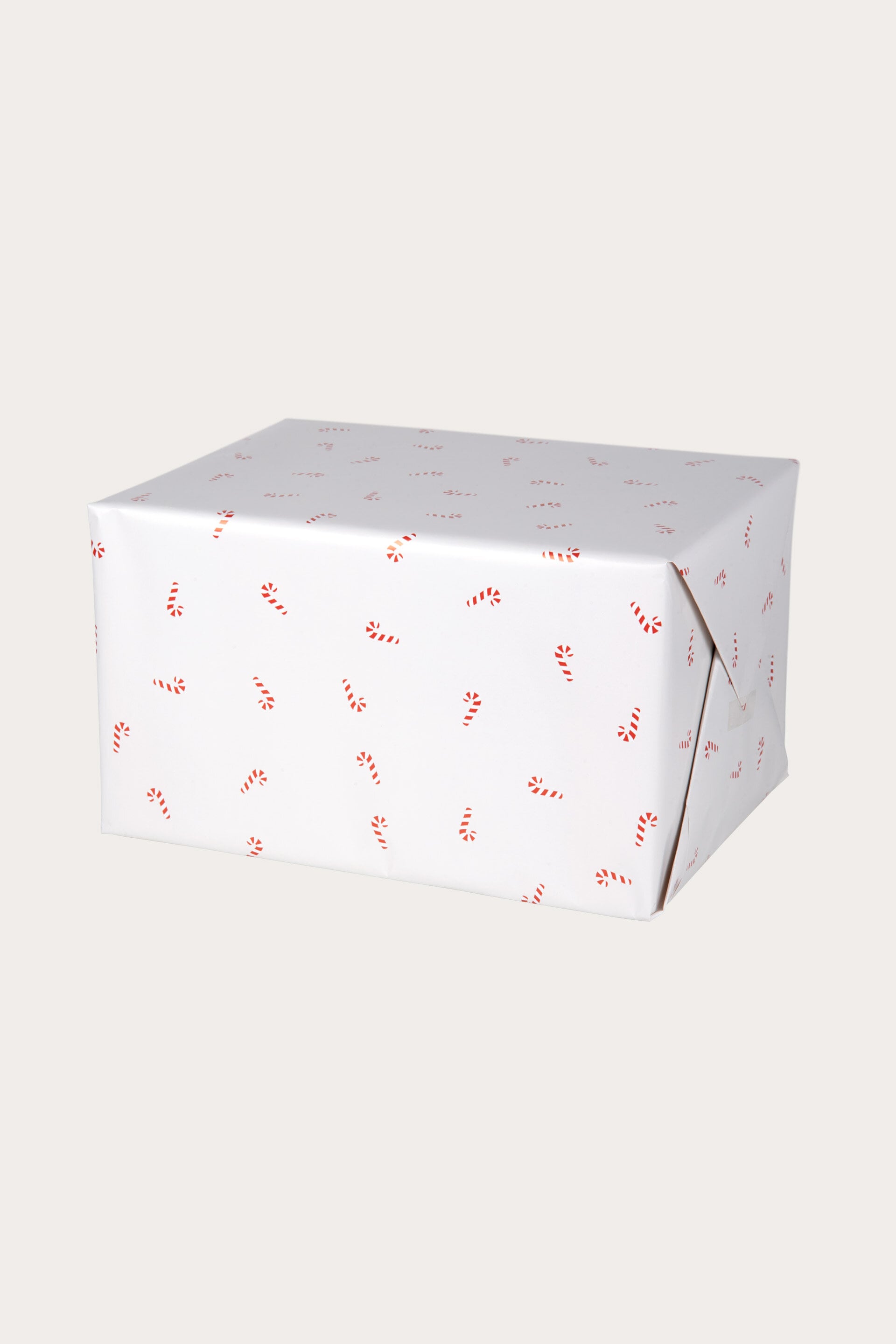 Presentpapper CANDY CANE vit
