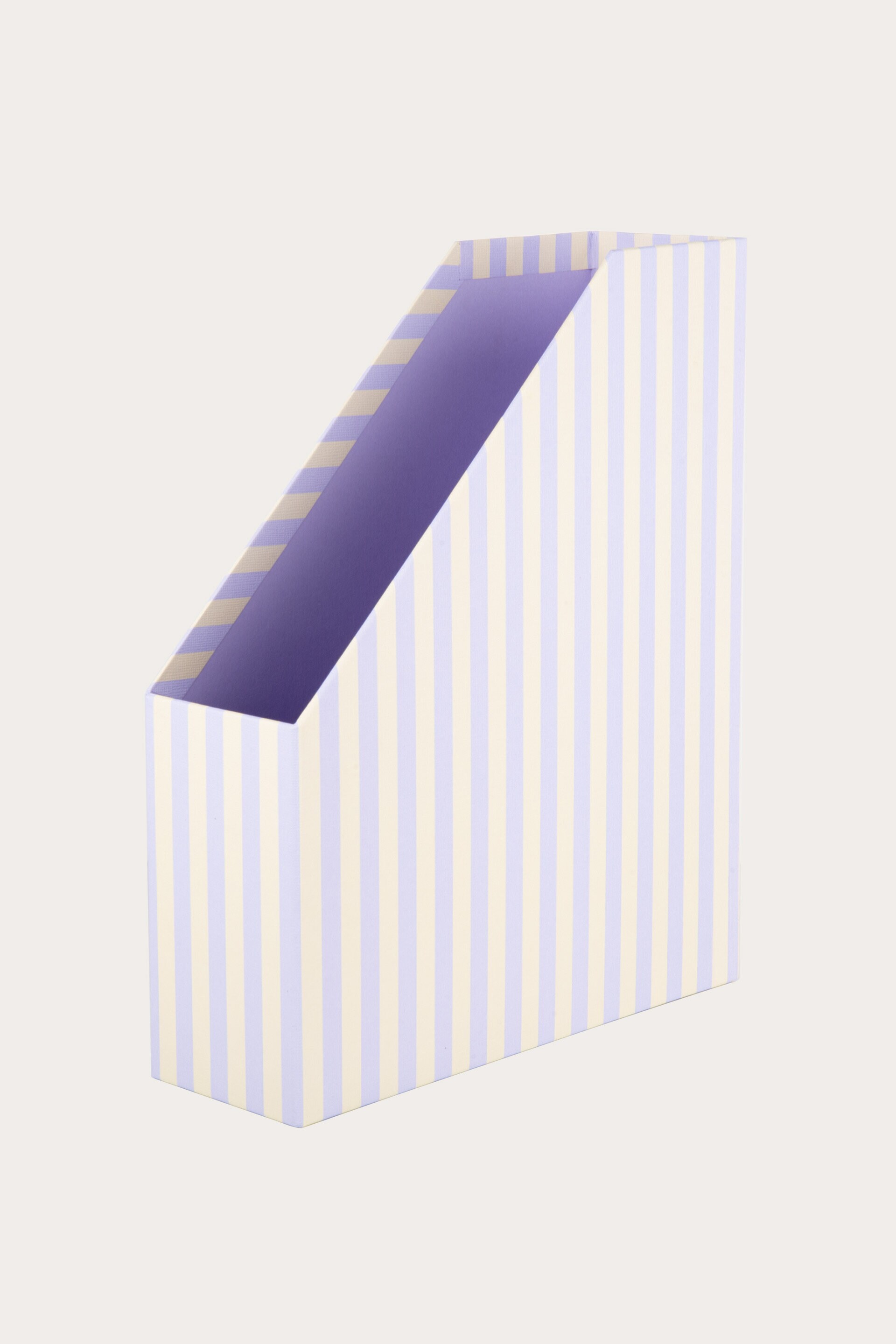 Tidskriftsamlare KONTORET STRIPE ljusgul/lavender