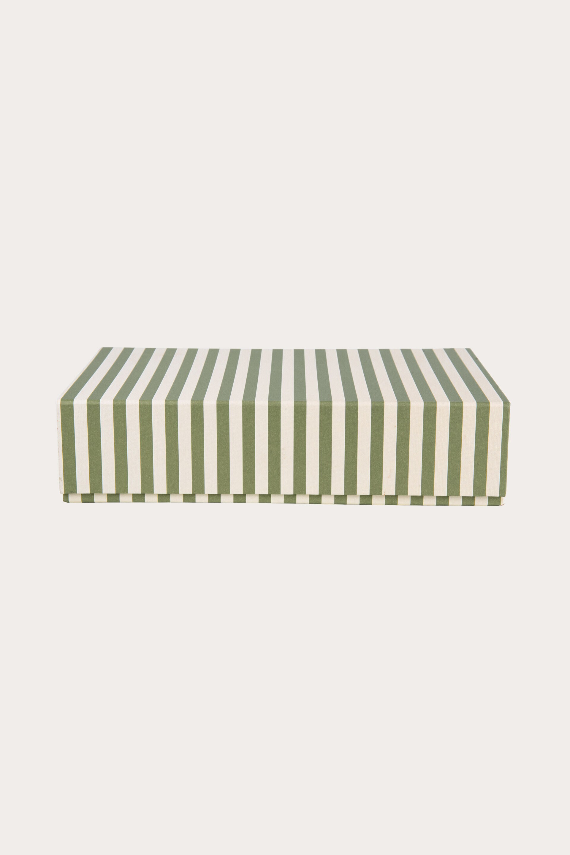 File box KONTORET STRIPE ljusgul/grön