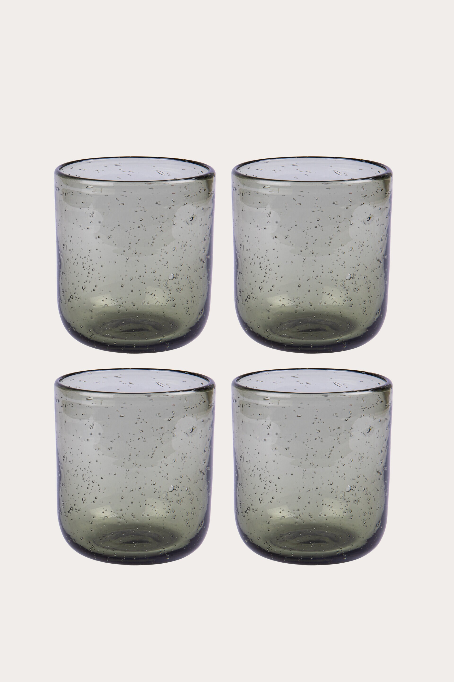 Glas BUBBLES MÖRKGRÖN