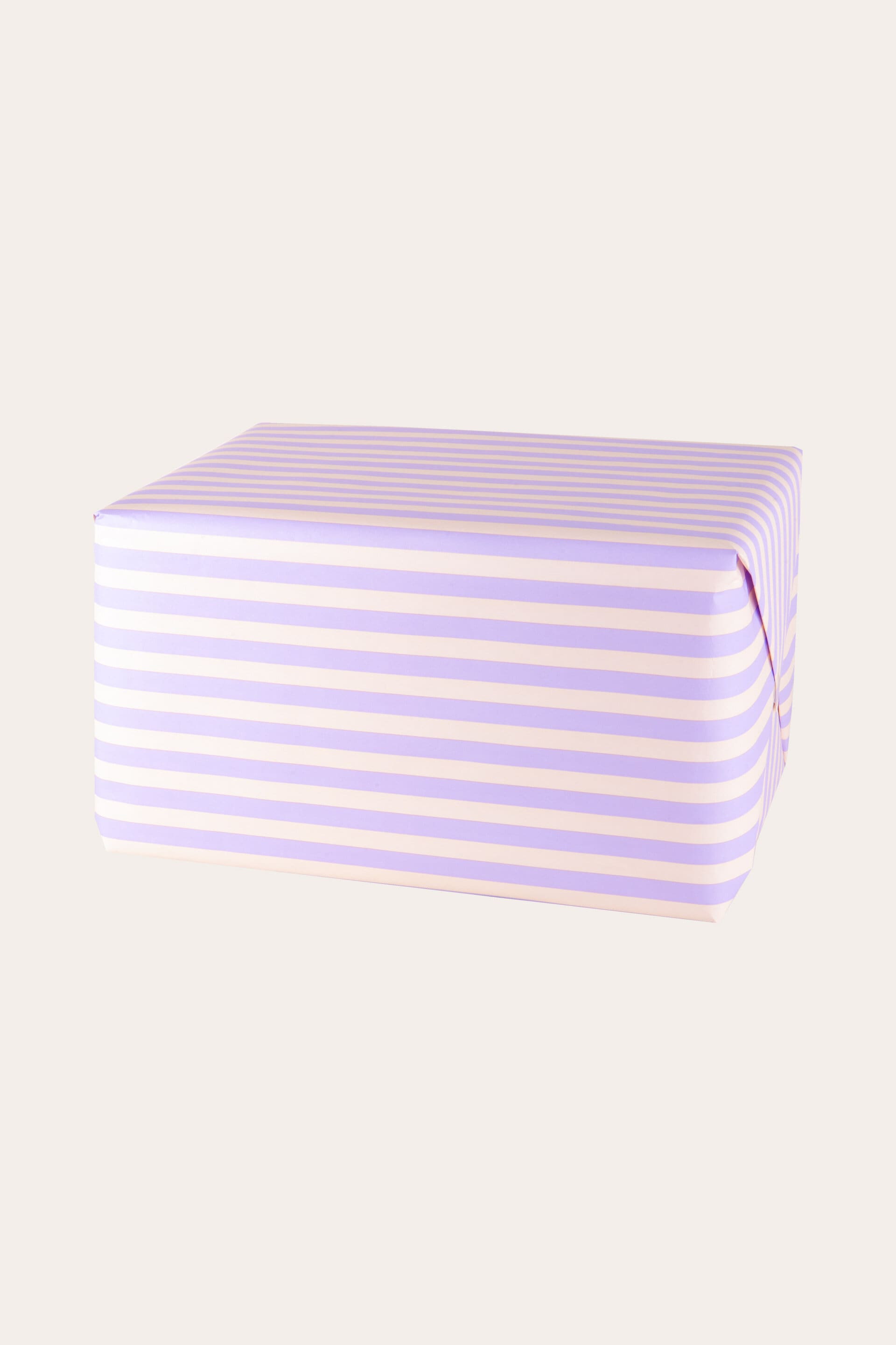 Presentpapper STRIPE BEIGE/LAVENDEL