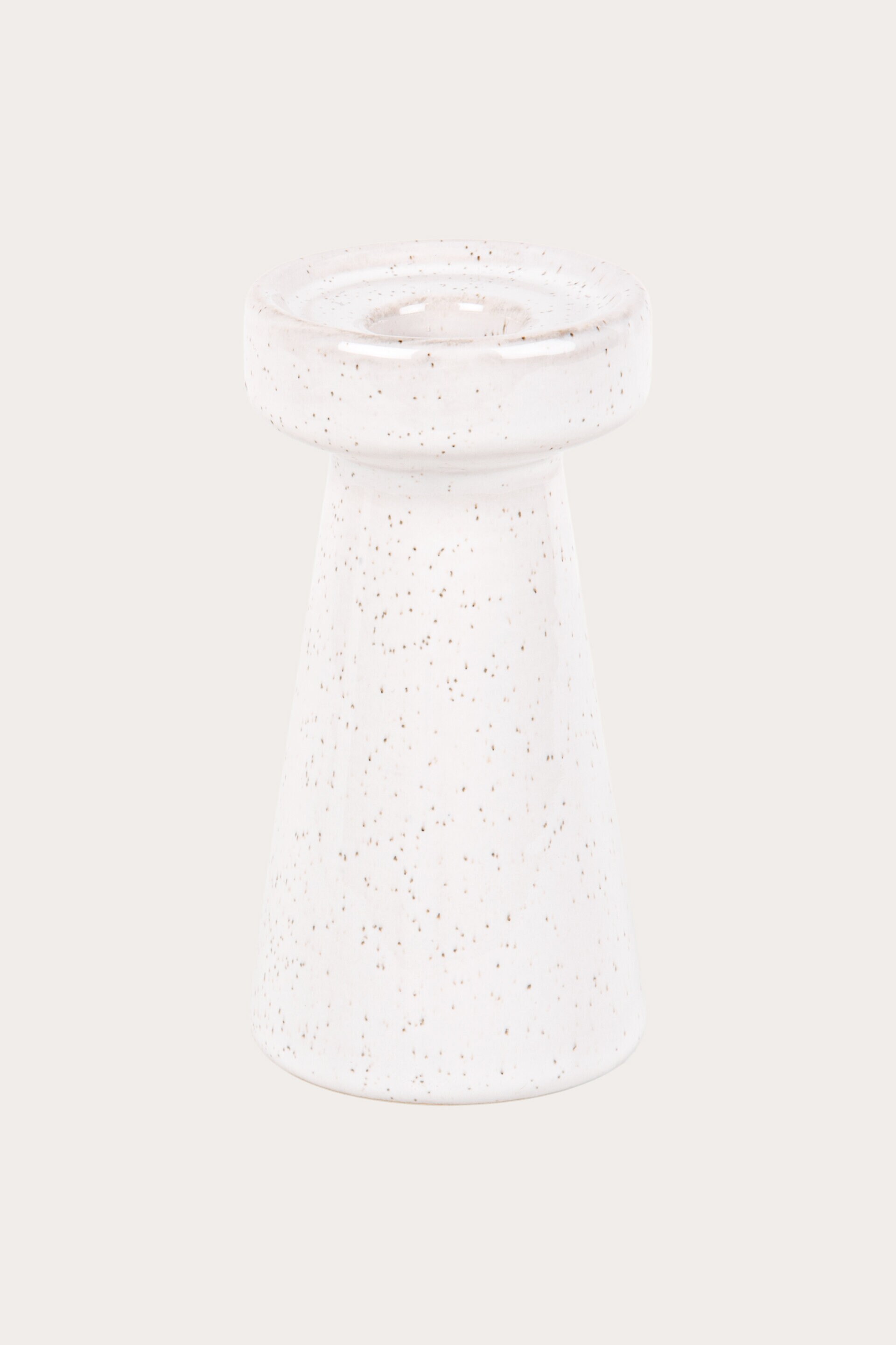 Ljusstake CERAMIC WHITE DOTS