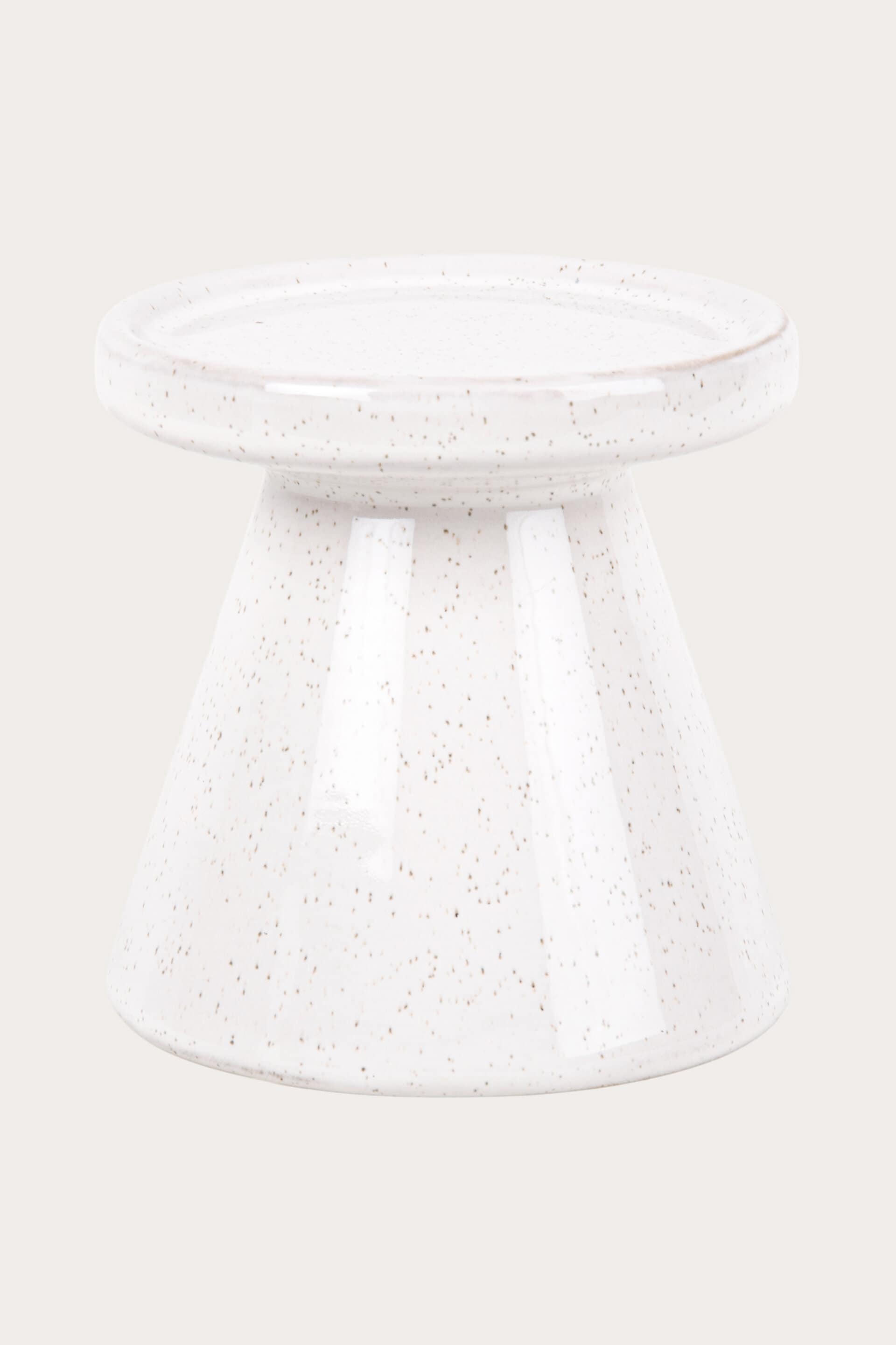 Ljusstake CERAMIC WHITE DOTS 