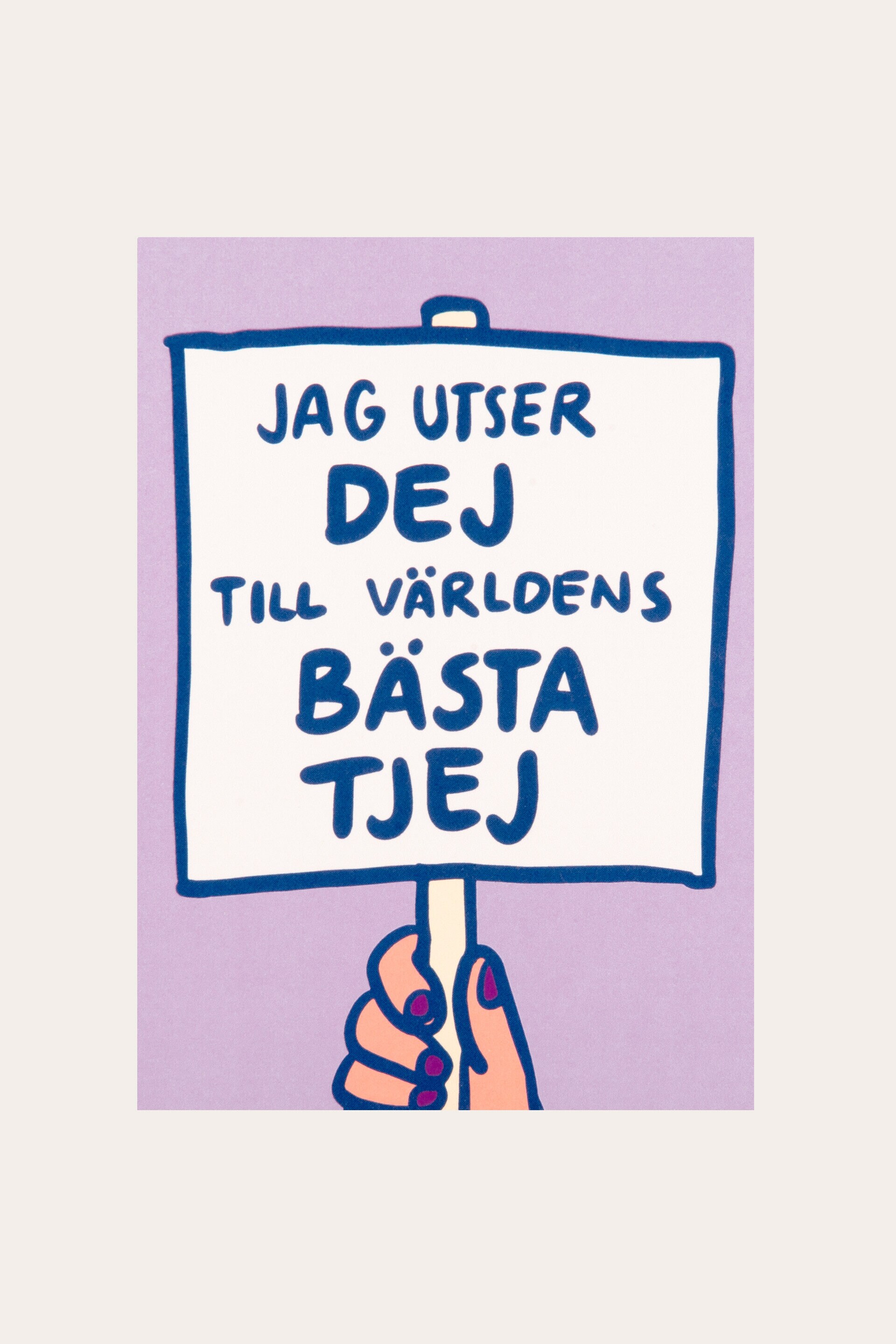 Vykort JAG UTSER DEJ