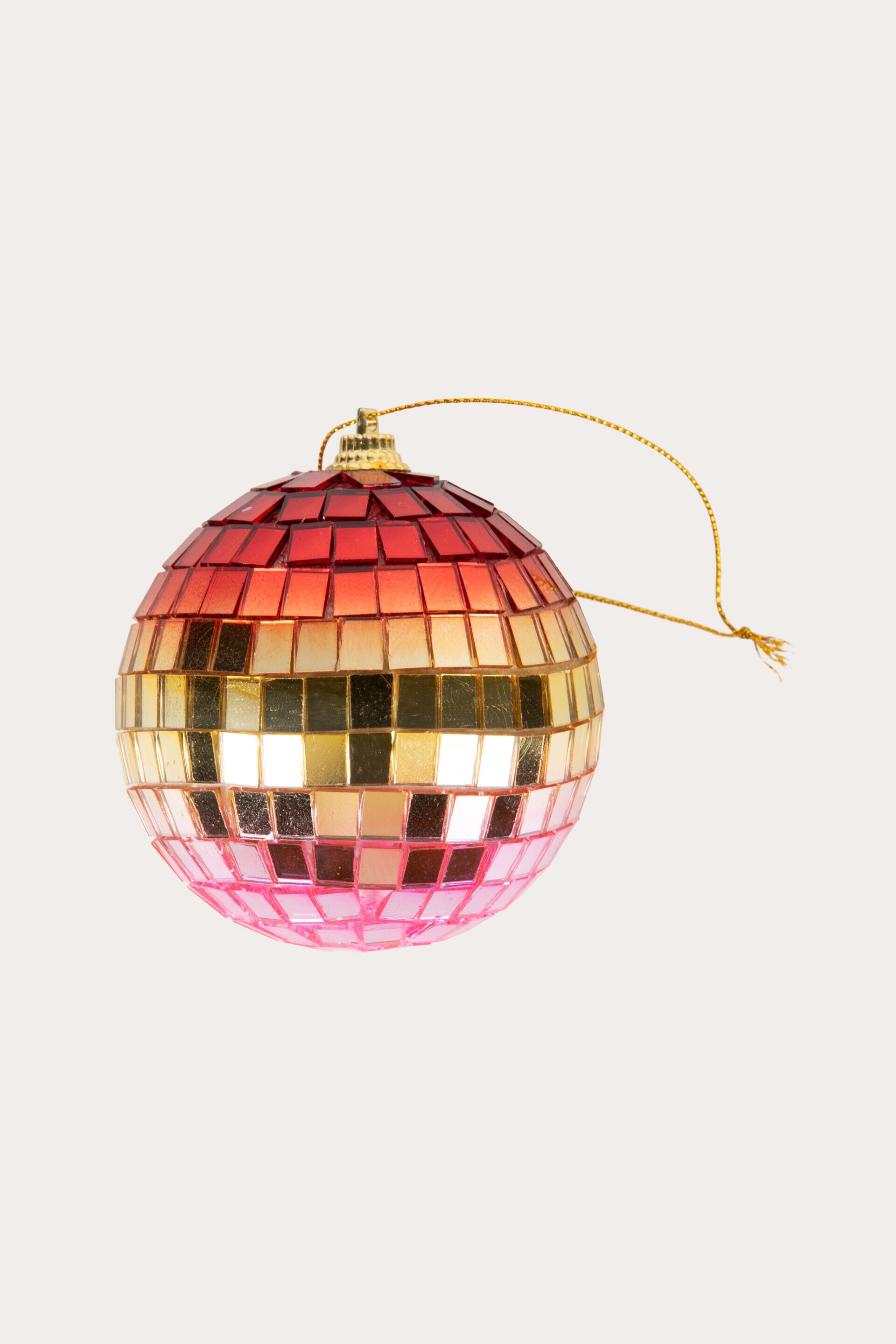 Dekorationskula DISCO GULD/ROSA 