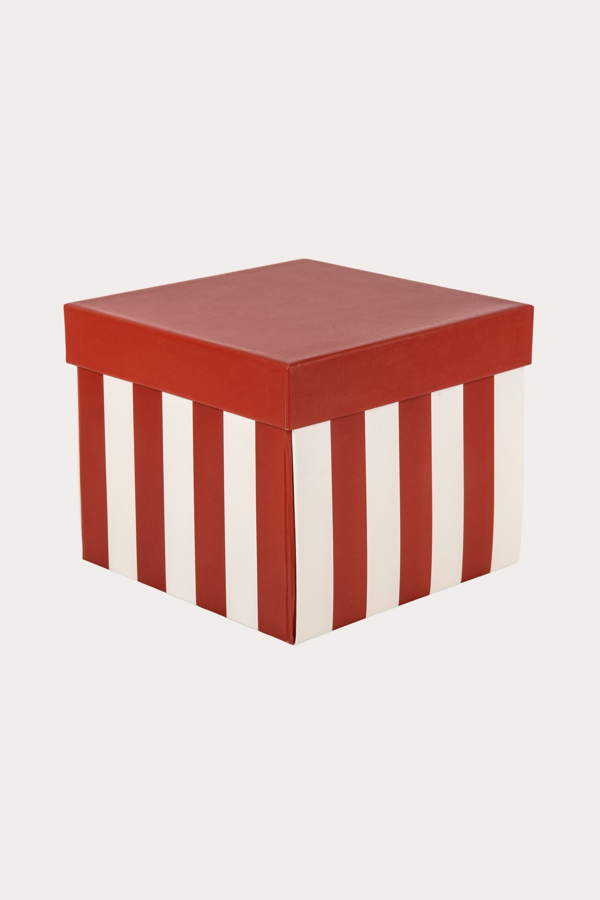 Presentbox LINJÄR RÖD/BEIGE