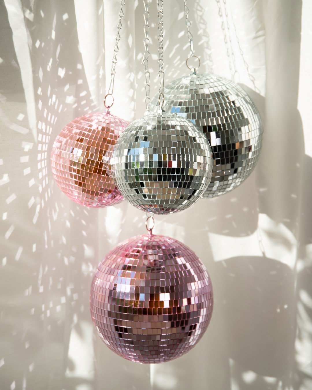 Dekoration Discokula ljusrosa liten