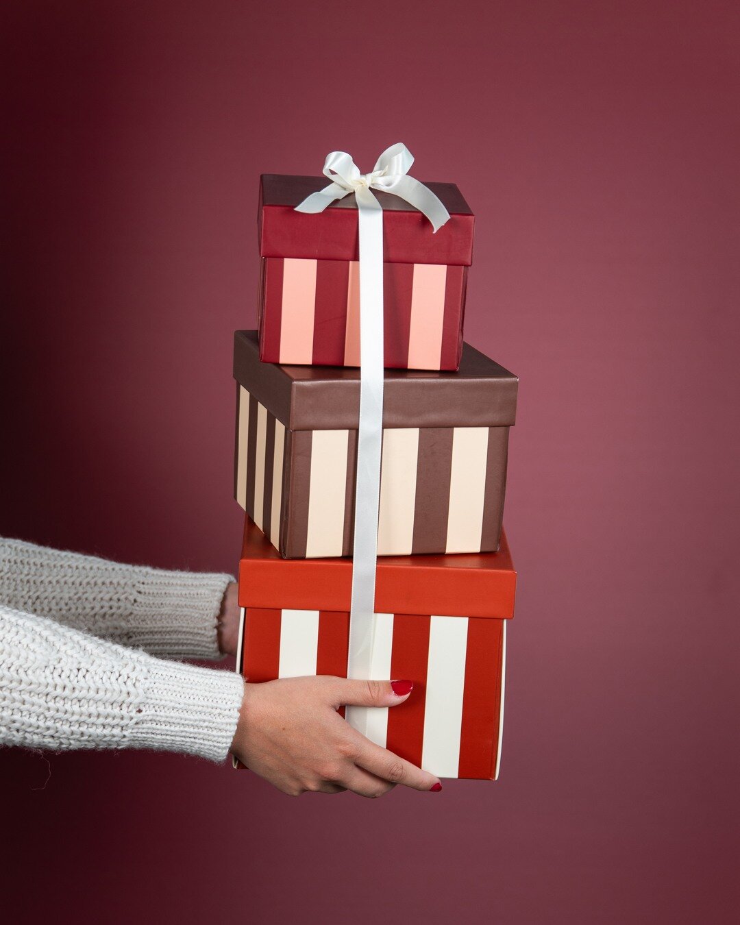 Presentbox LINJÄR BRUN/BEIGE