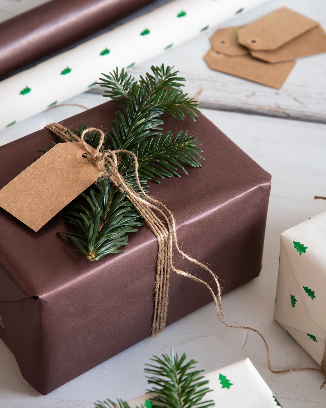Presentpapper RIBB BRUN