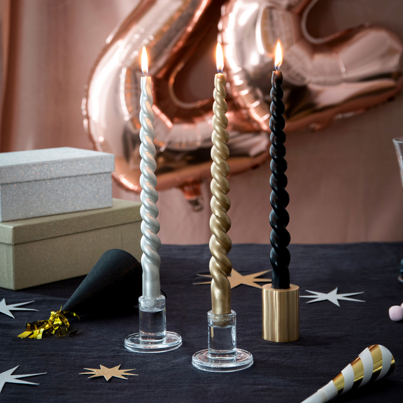 Ljus TWISTED GULD METALLIC 