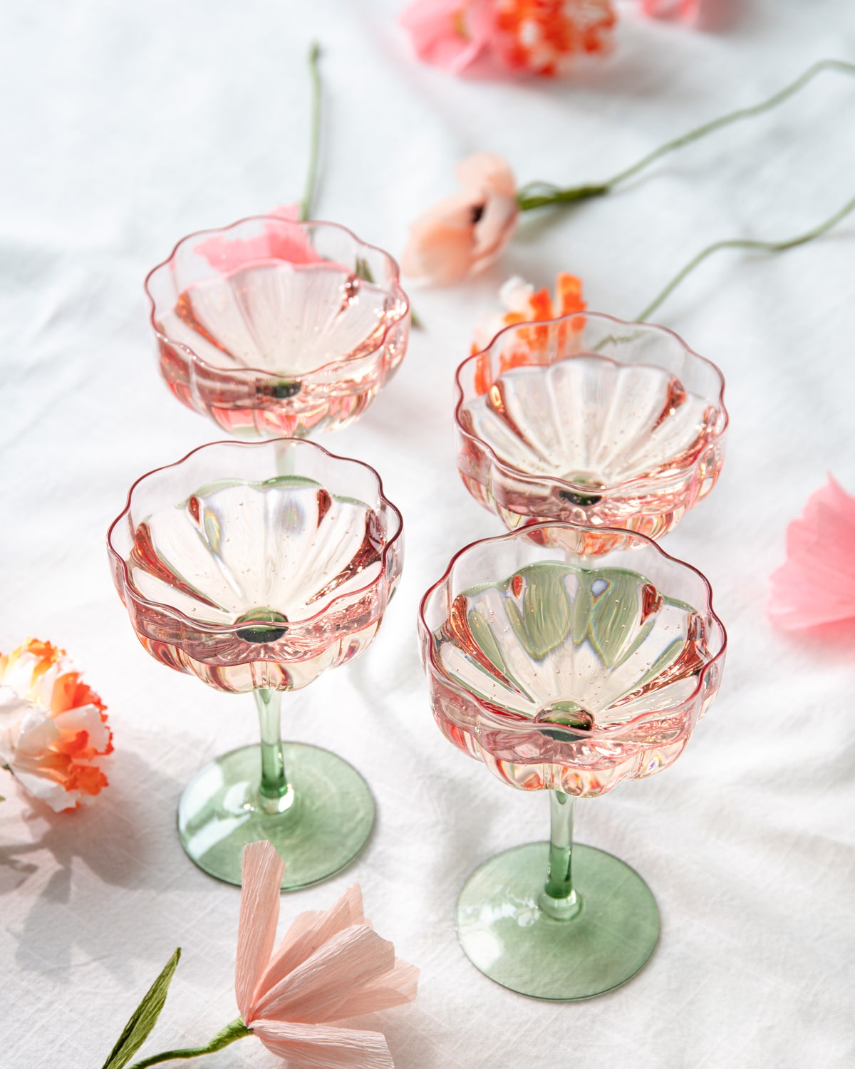 Champagneglas Blomma