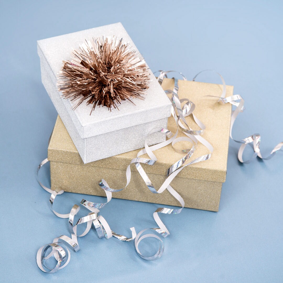 Presentbox GLITTER SILVER