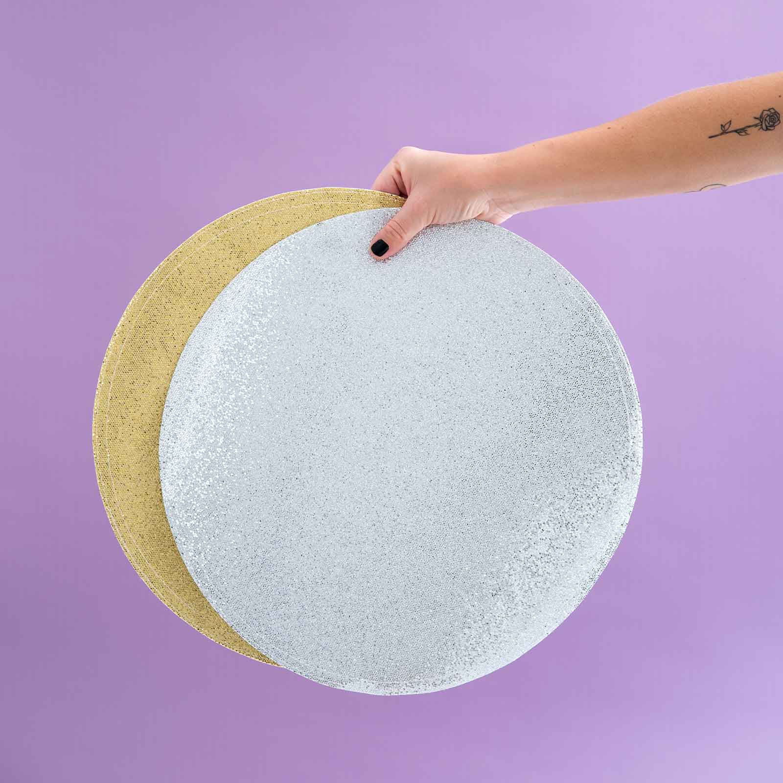 Bordstablett ROUND SILVER